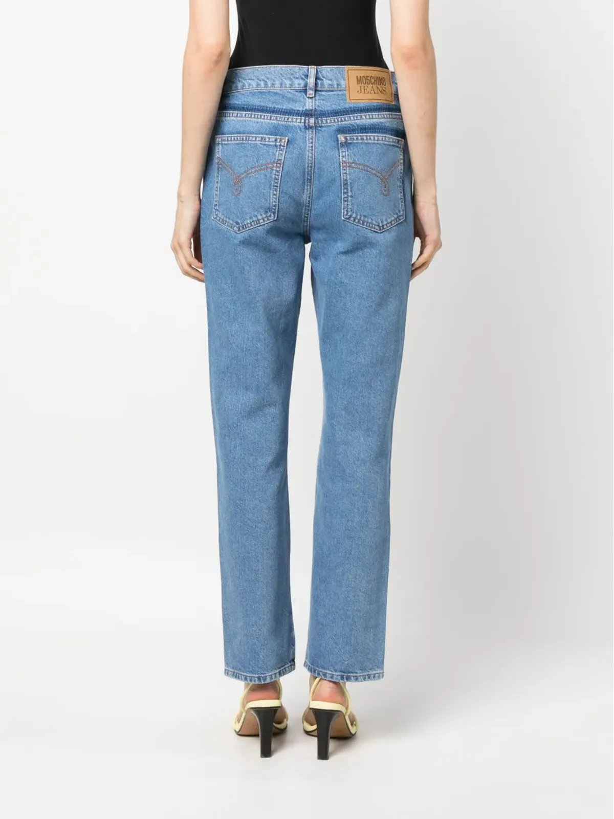 MOSCHINO JEANS ツートーンストレートジーンズ - 画像4