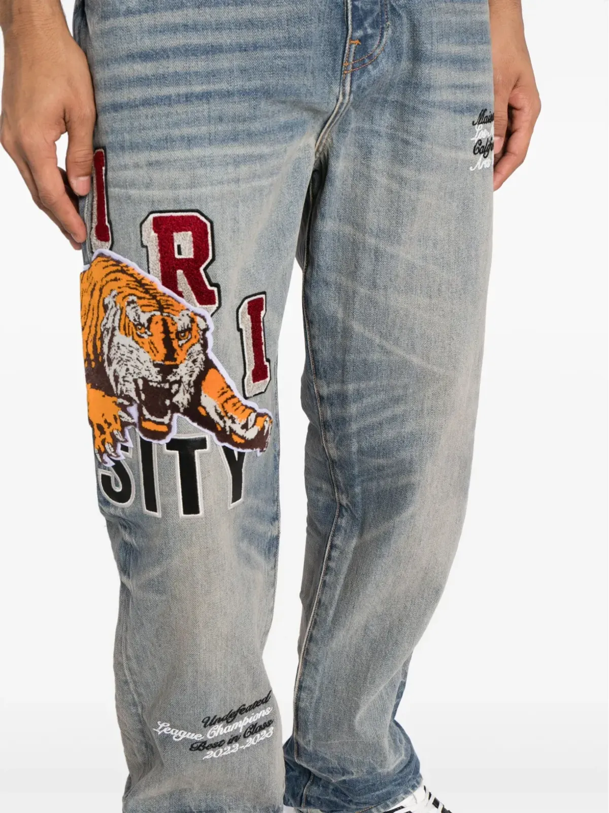 AMIRI Varsity Tiger ストレートレッグジーンズ - 画像5