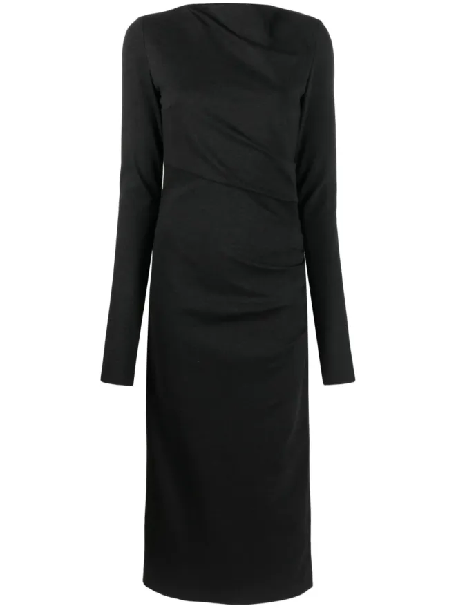 Dorothee Schumacher Dorothee Schumacher ギャザー入りカットアウトミディドレスの商品画像