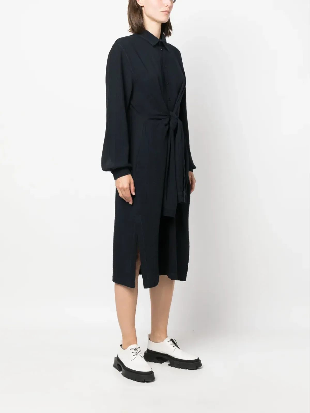 Henrik Vibskov スプレッドカラーシャツドレス - 画像3