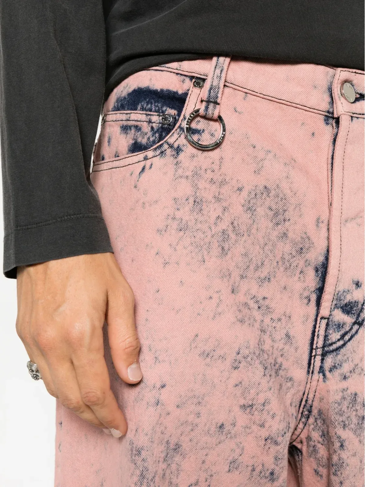 Études Studio District Overdyed ミッドライズ・ワイドレッグ・ジーンズ - 画像5