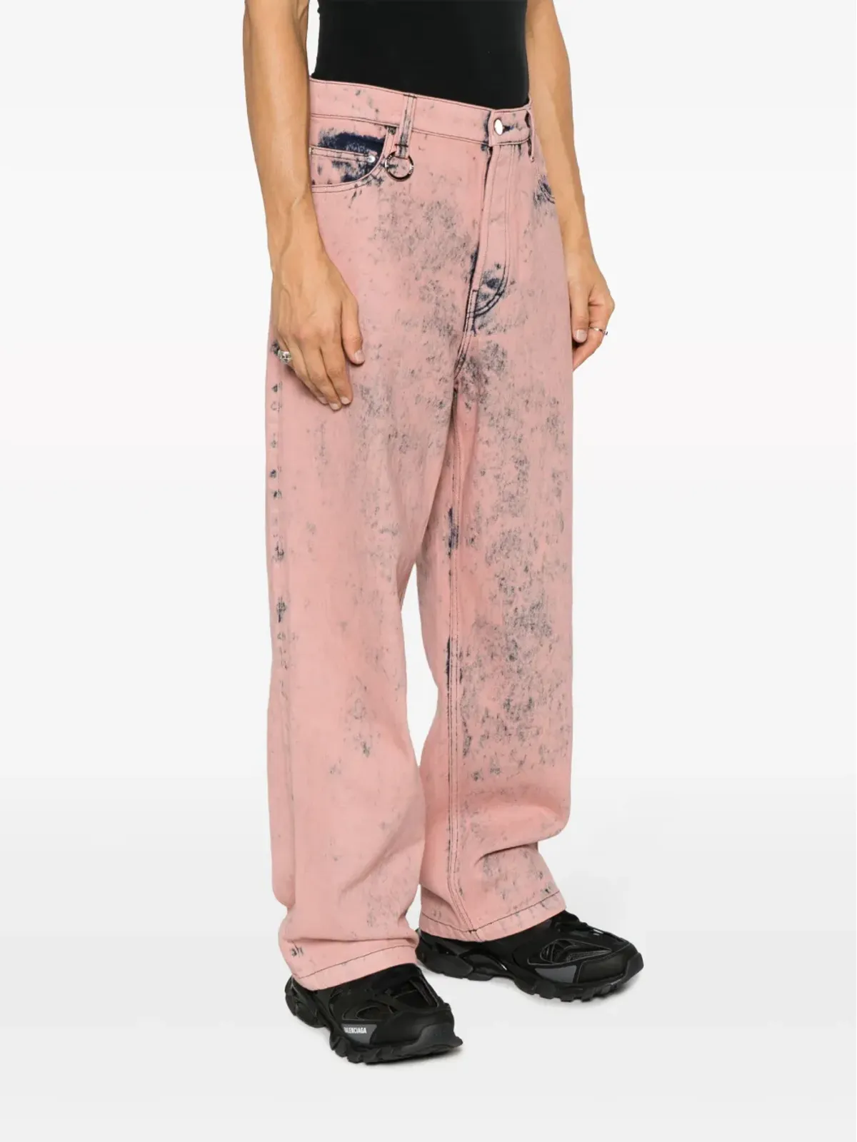 Études Studio District Overdyed ミッドライズ・ワイドレッグ・ジーンズ - 画像3