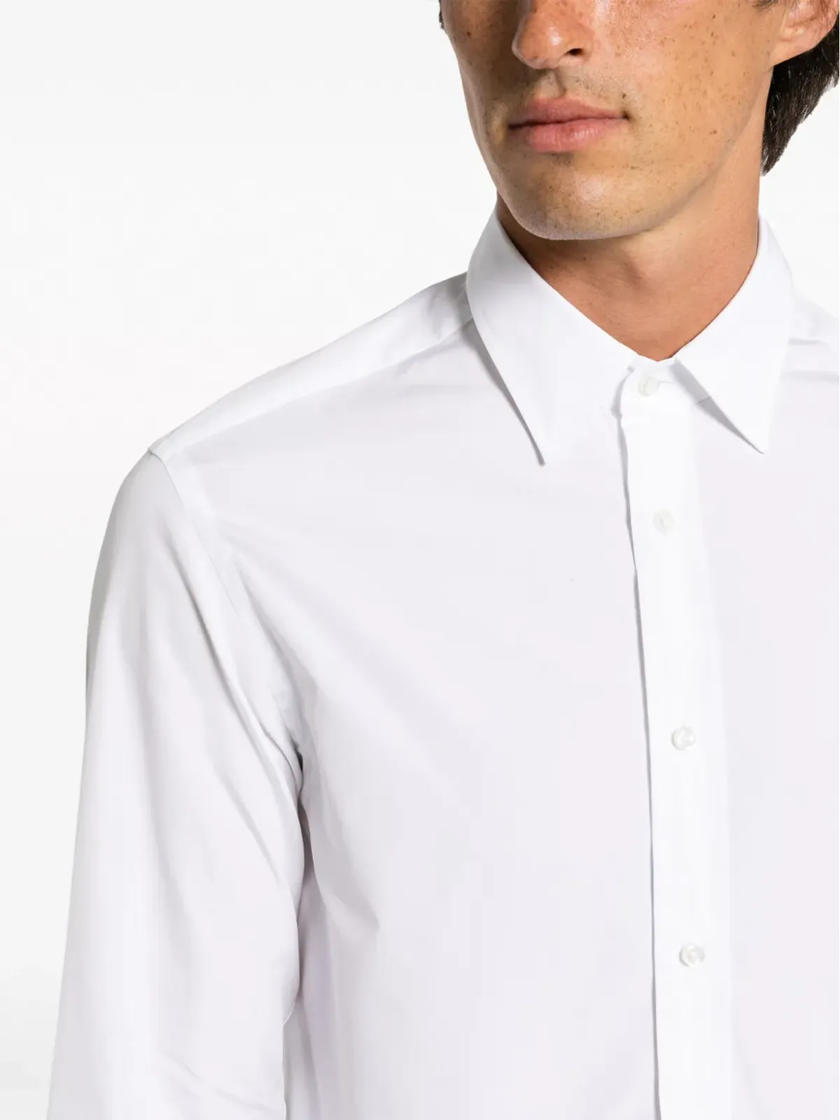 Ralph Lauren Purple Label ポインテッドカラー長袖シャツ - 画像5