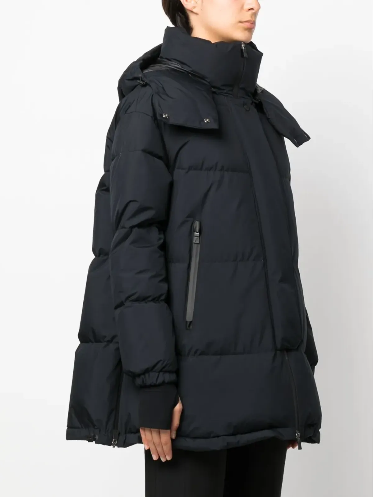 Herno ショートAラインパディッドフードコート - 画像3
