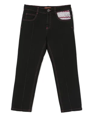 Missoni Kids ジグザグニットディテール スキニー・ジーンズ - サムネイル1