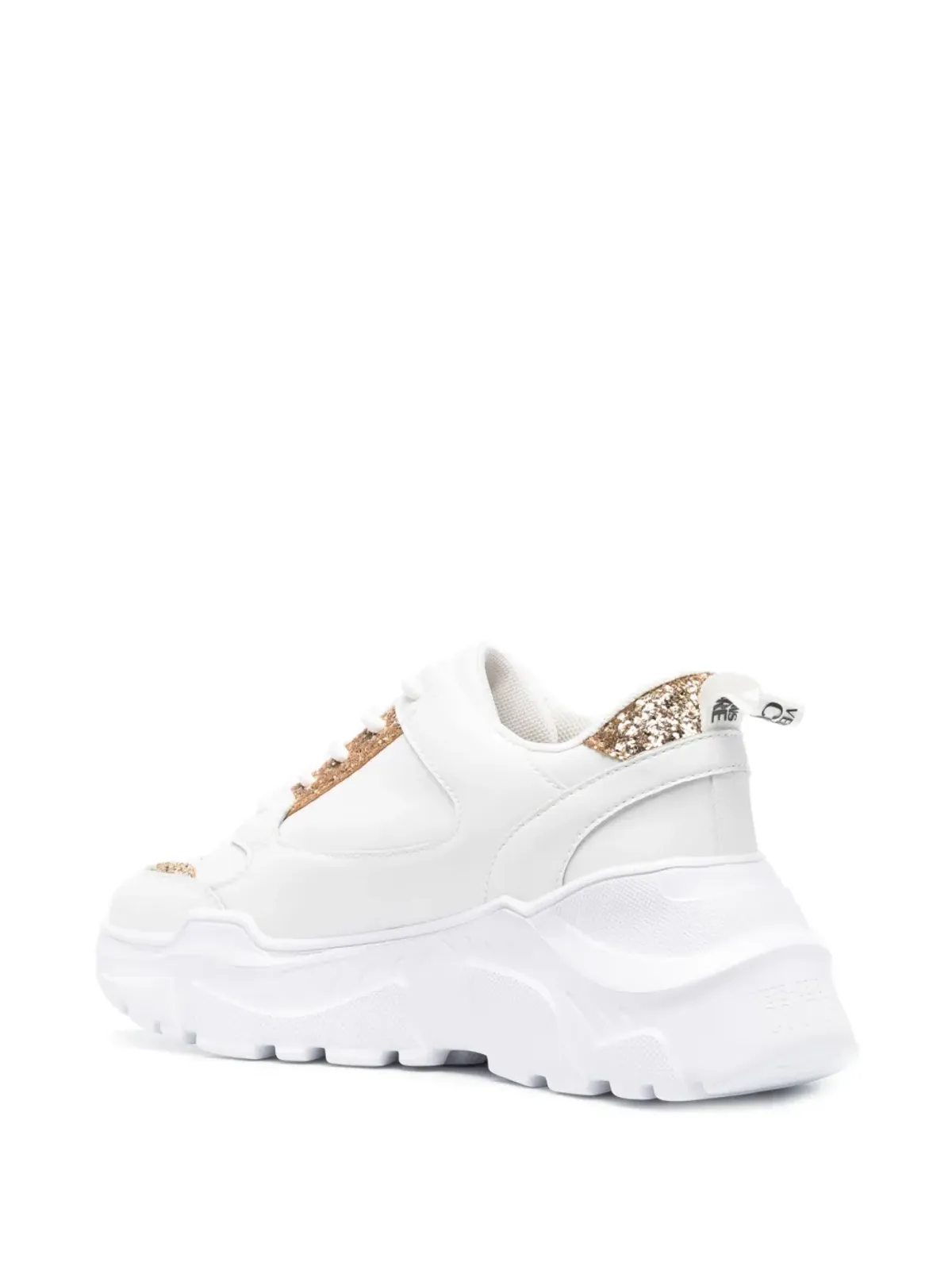Versace Jeans Couture logo-patch glitter-detailing sneakers - White - 画像3
