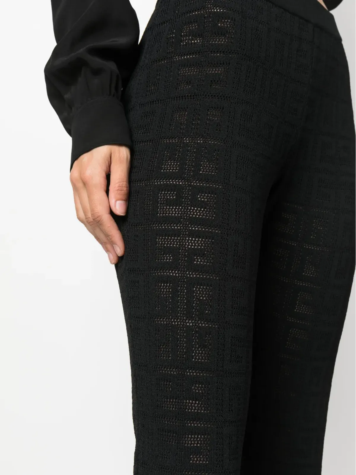 Givenchy 4Gジャカード フレアパンツ ブラック - 画像5