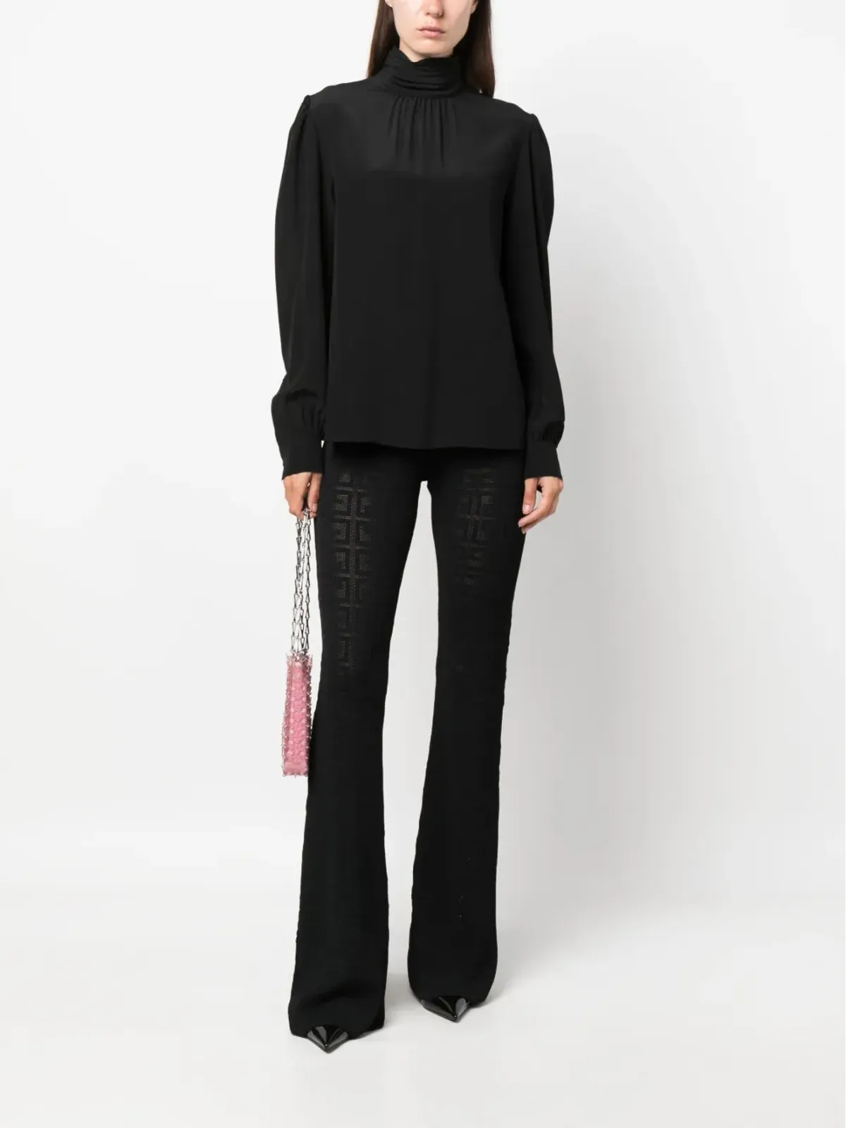 Givenchy 4Gジャカード フレアパンツ ブラック - 画像2