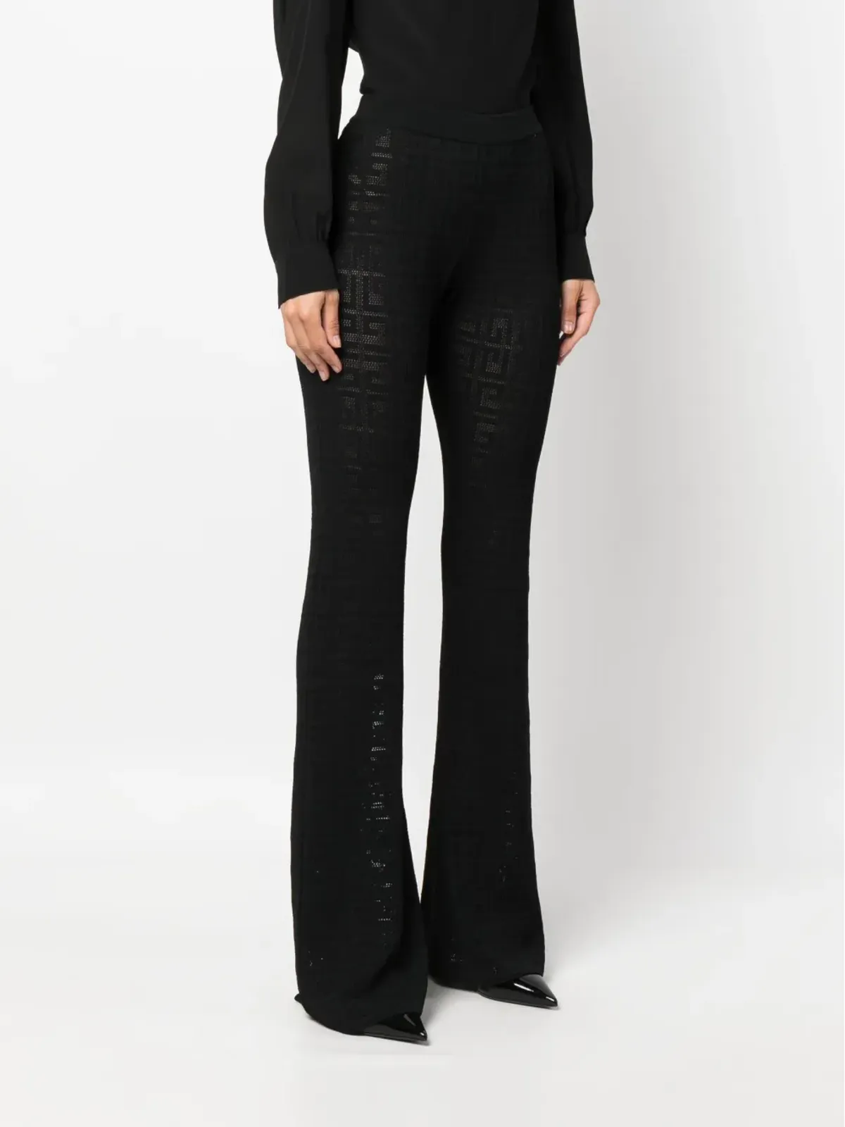 Givenchy 4Gジャカード フレアパンツ ブラック - 画像3