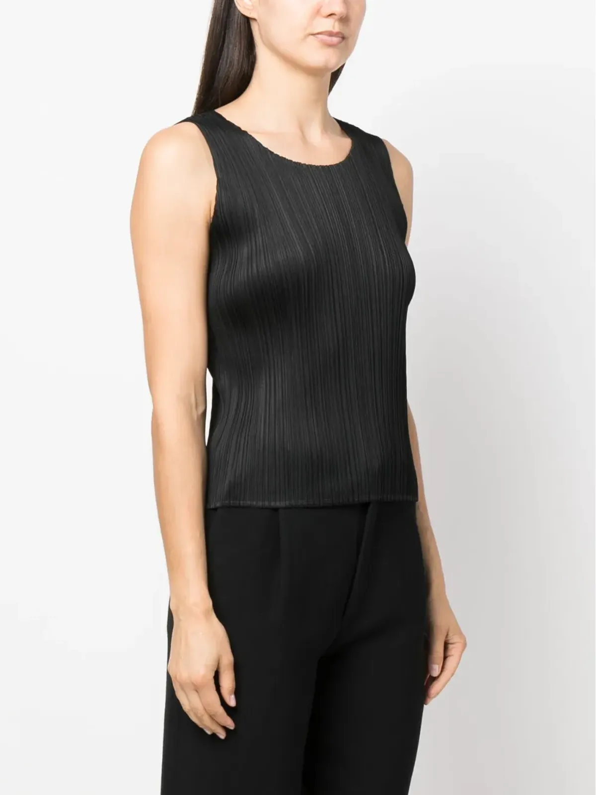 Pleats Please Issey Miyake プリーツスクープネック ベスト - 画像3