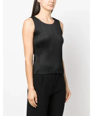 Pleats Please Issey Miyake プリーツスクープネック ベスト - サムネイル3