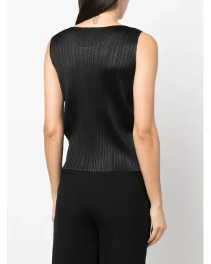 Pleats Please Issey Miyake プリーツスクープネック ベスト - サムネイル4