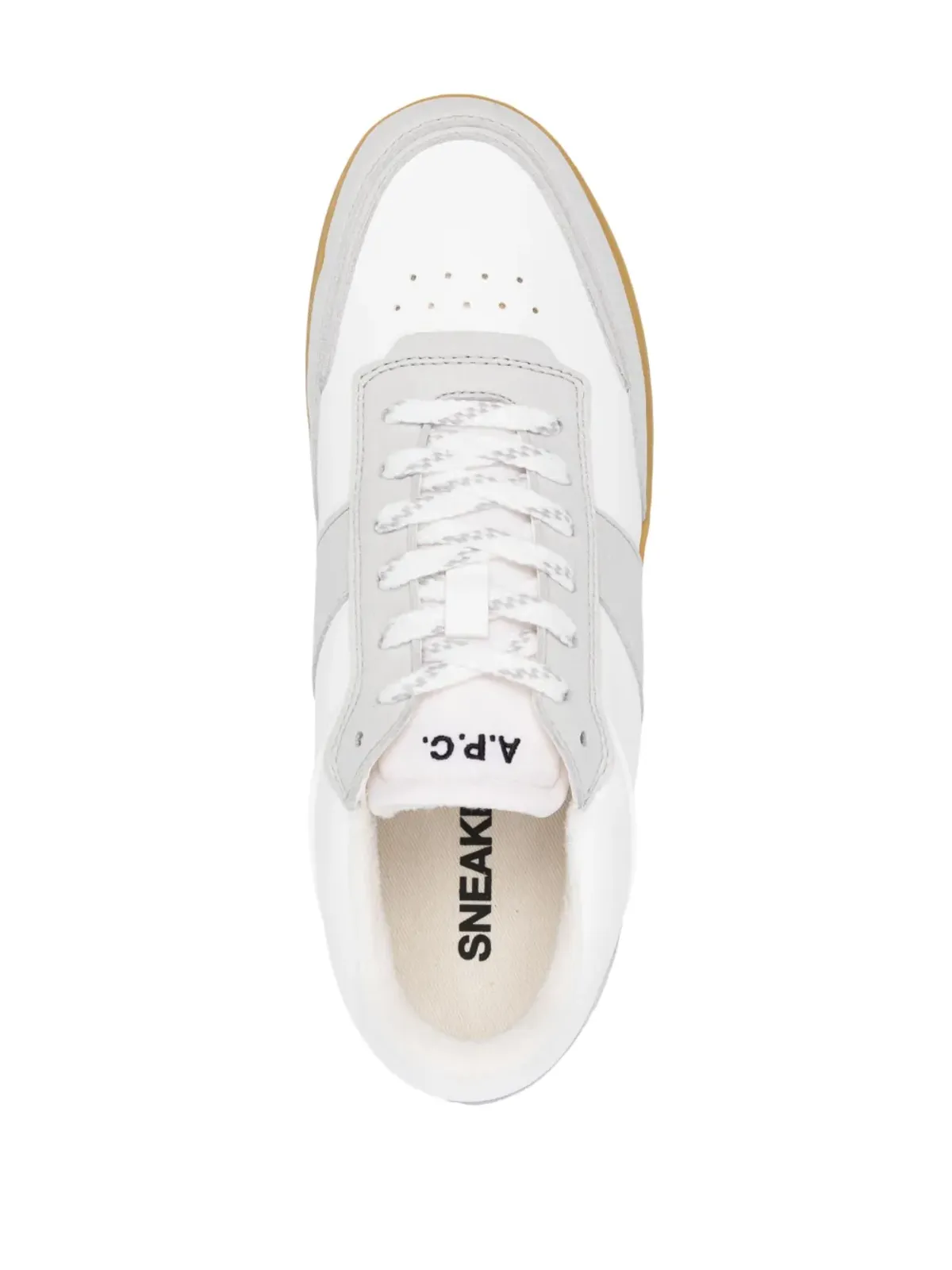 A.P.C. ロゴプリント レースアップスニーカー - 画像4