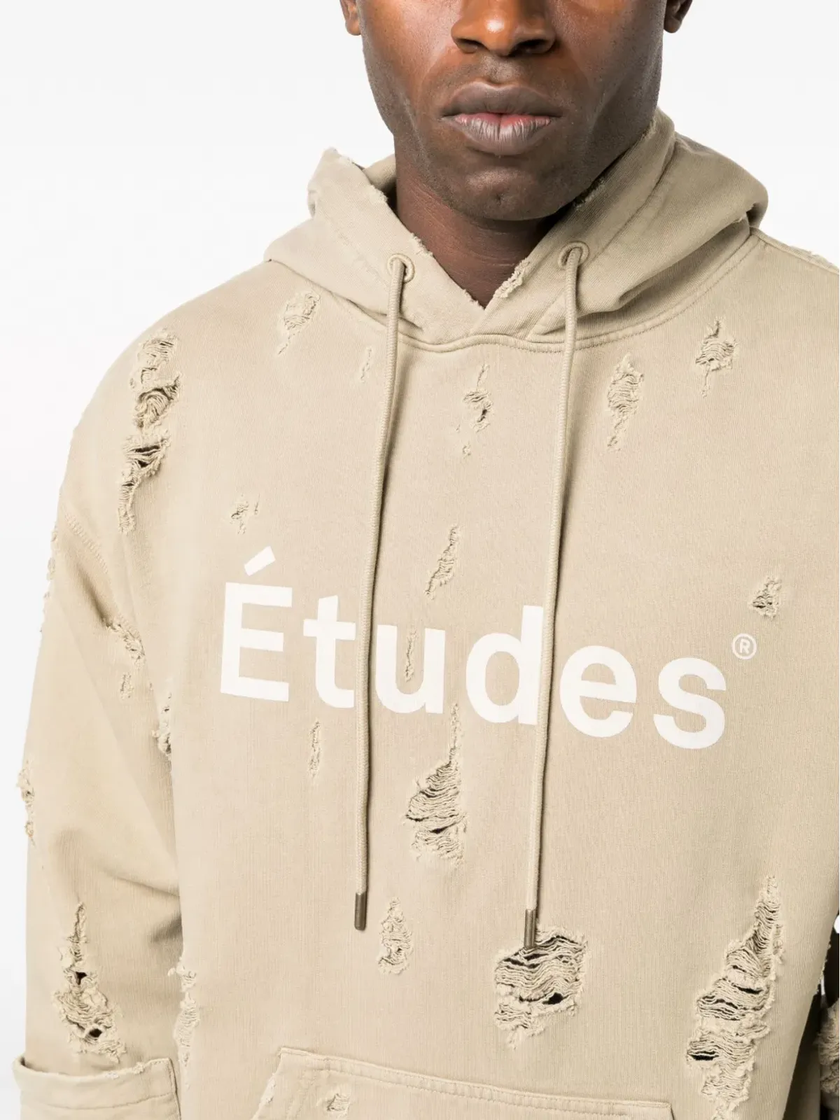 Études Studio アンサンブル distressed-effect パーカー - 画像5
