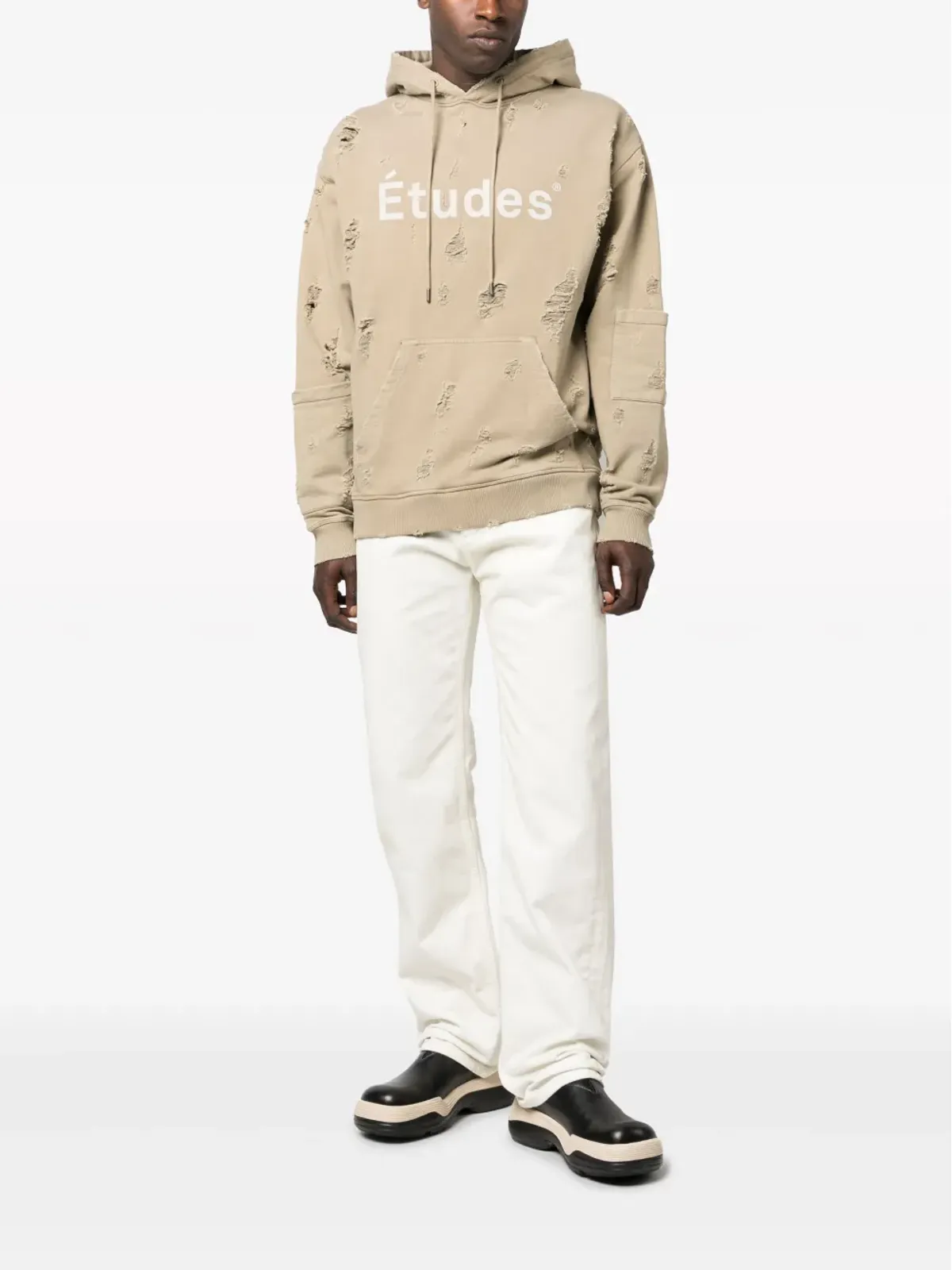 Études Studio アンサンブル distressed-effect パーカー - 画像2