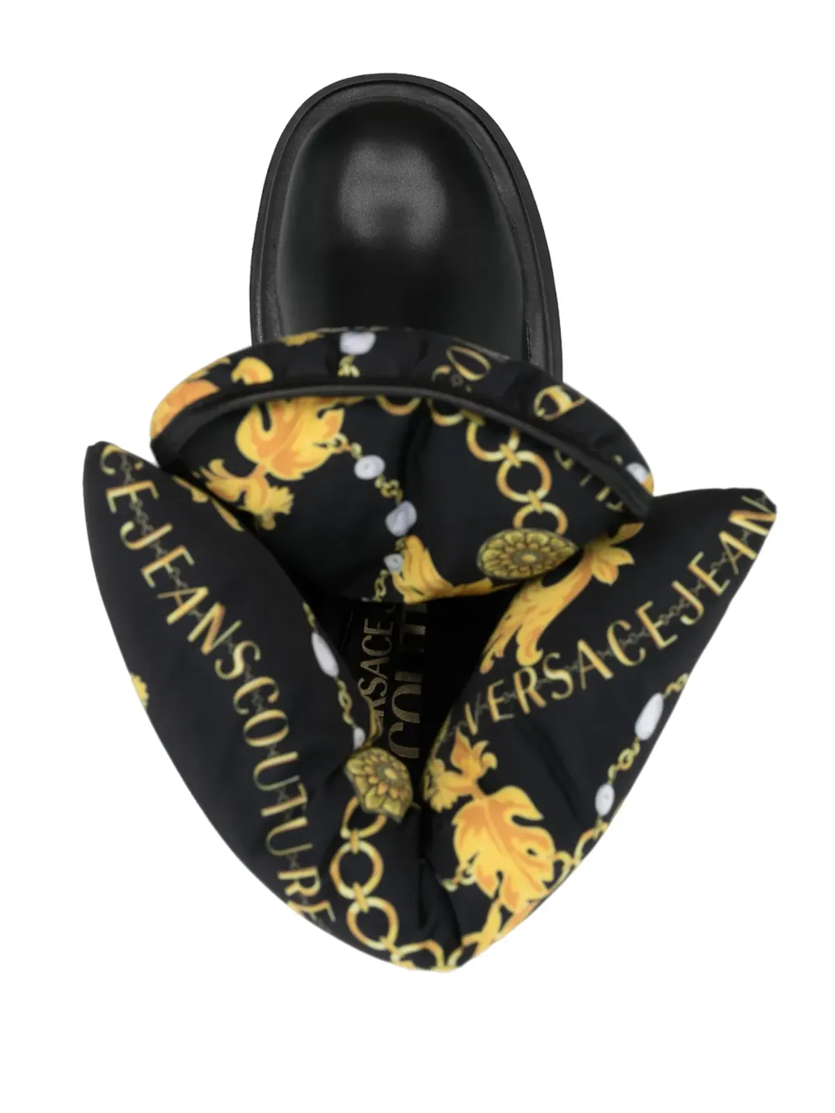 Versace Jeans Couture ロゴプリント ラウンドトゥ ブーツ - 画像4