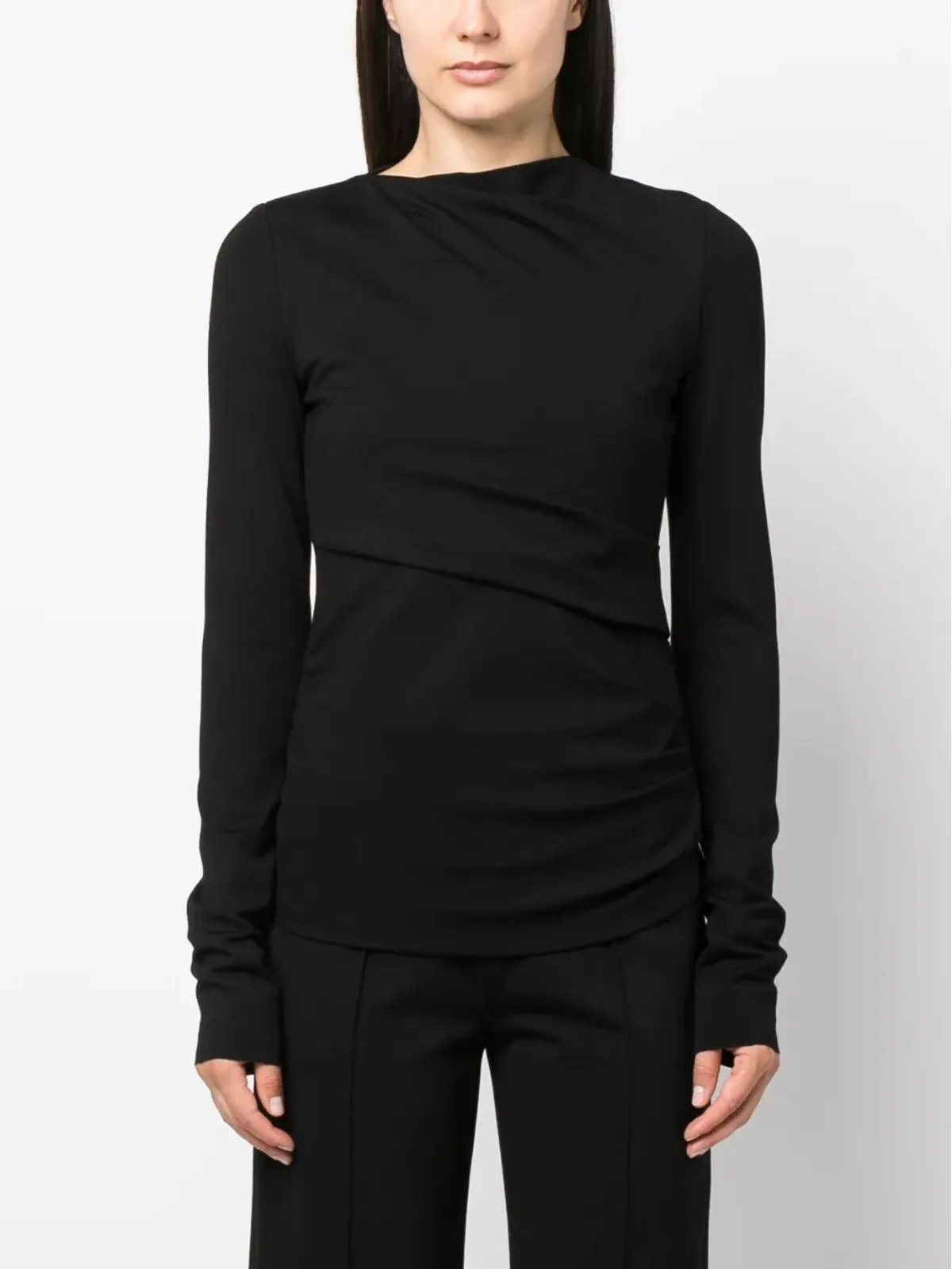 Dorothee Schumacher ギャザー入り長袖トップ - 画像3