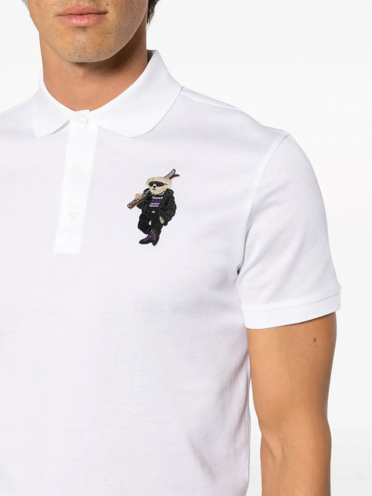 Ralph Lauren Purple Label ポロベア刺繍入りポロシャツ - 画像5