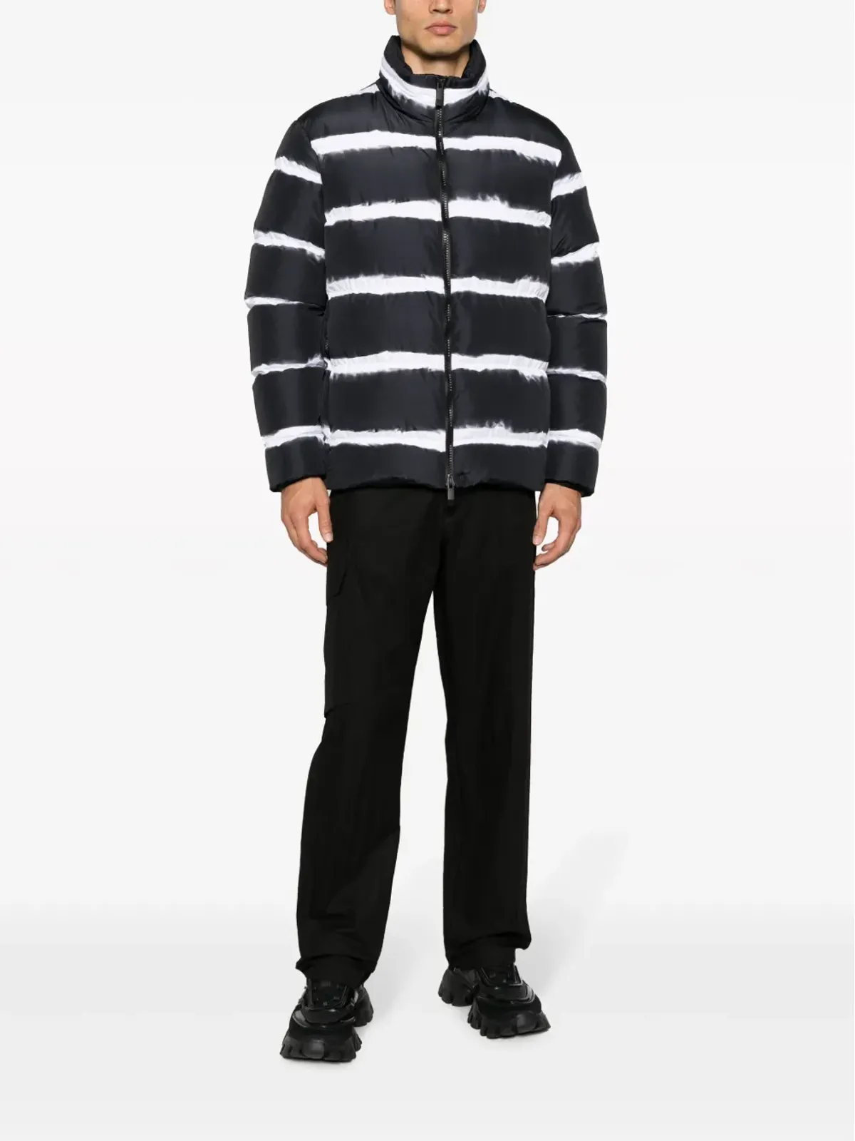Moncler シルストライプダウンジャケット - 画像2