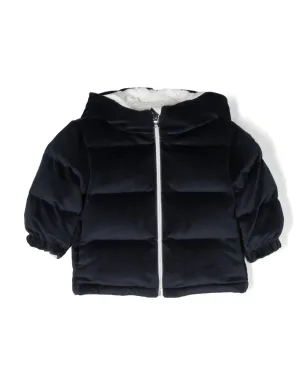 Moncler Enfant ダオス パディッドフードジャケット - ブルー - サムネイル1