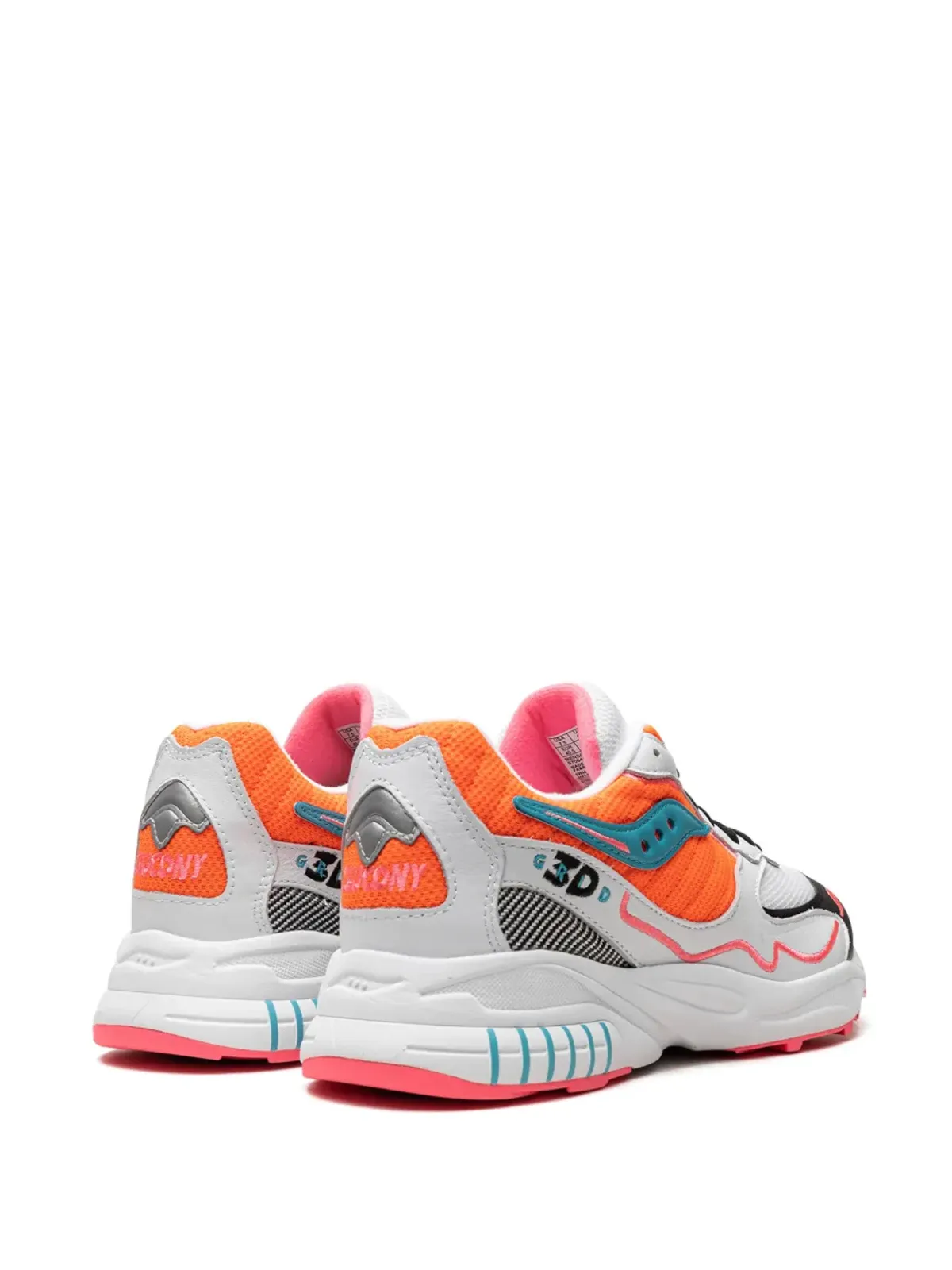Saucony 3D Grid Hurricane オレンジ色スニーカー - 画像3