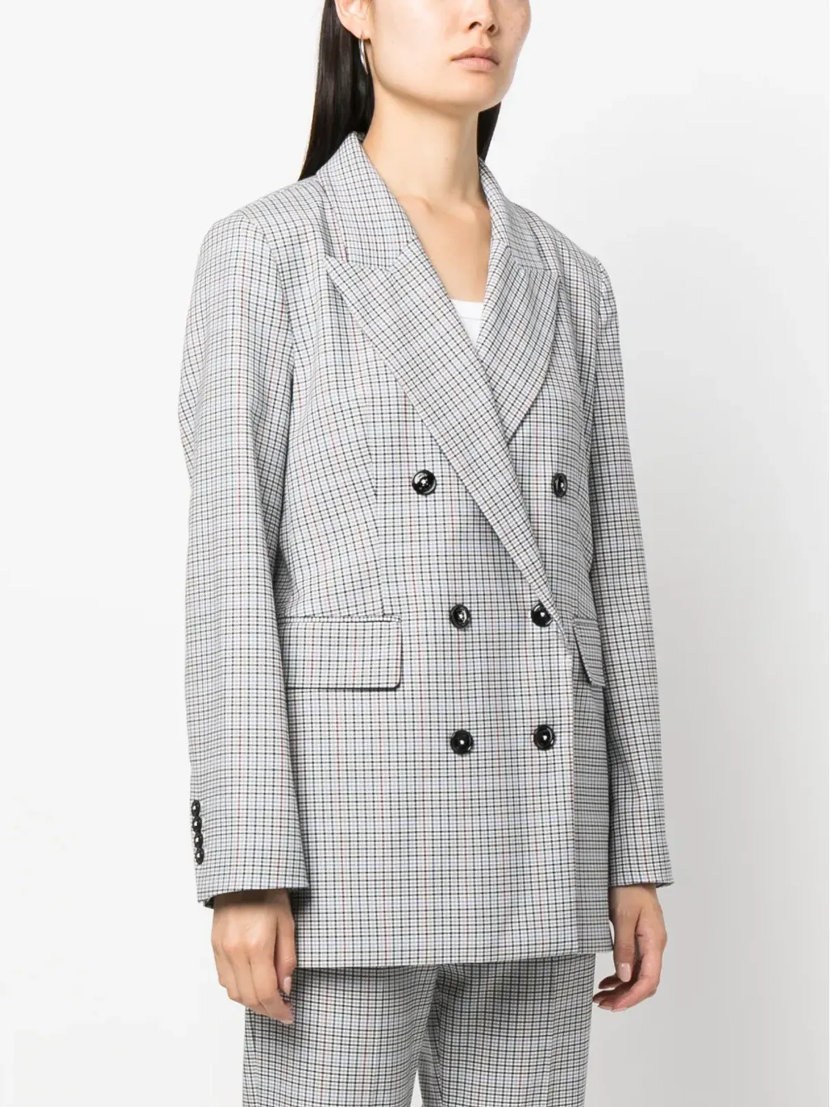 Tommy Hilfiger チェック柄ダブルブレストブレザー - 画像3