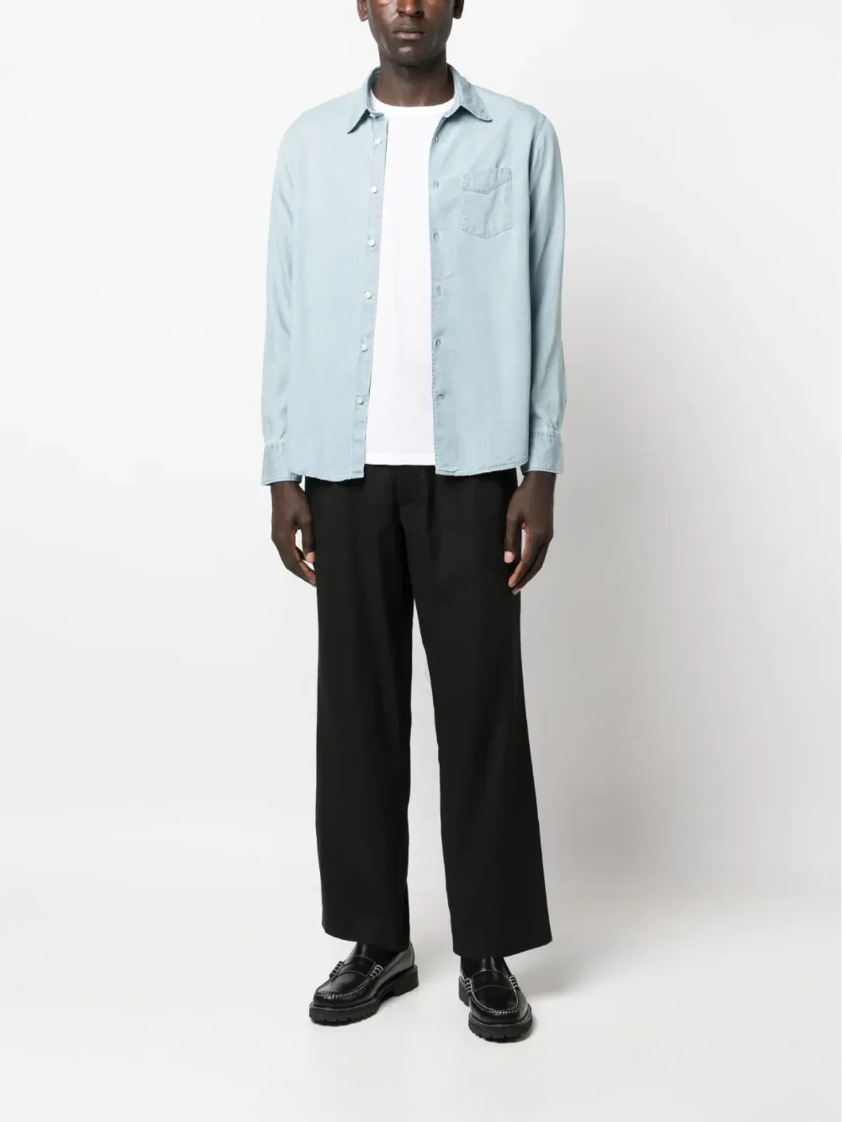 Officine Generale ボタンアップ リヨセル シャツ - 画像2