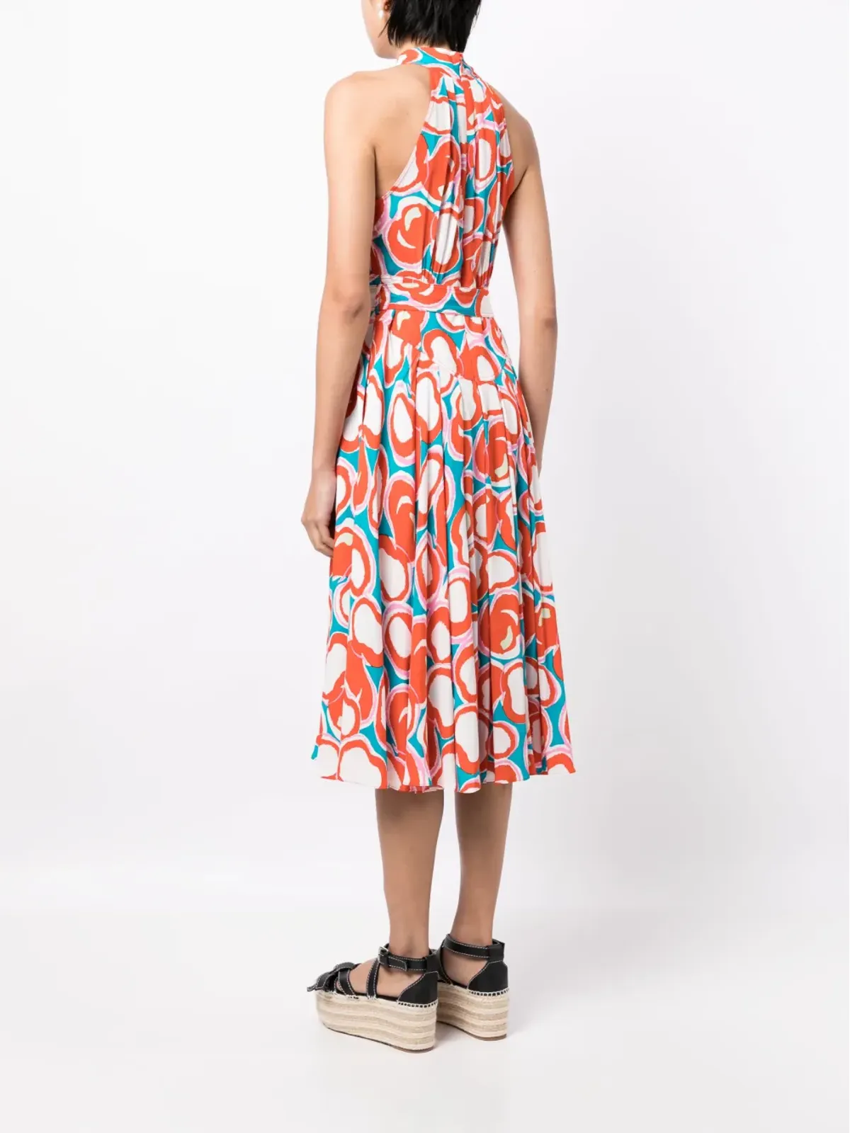 DVF Diane von Furstenberg ニコラ ホルターネック プリントドレス - 画像4