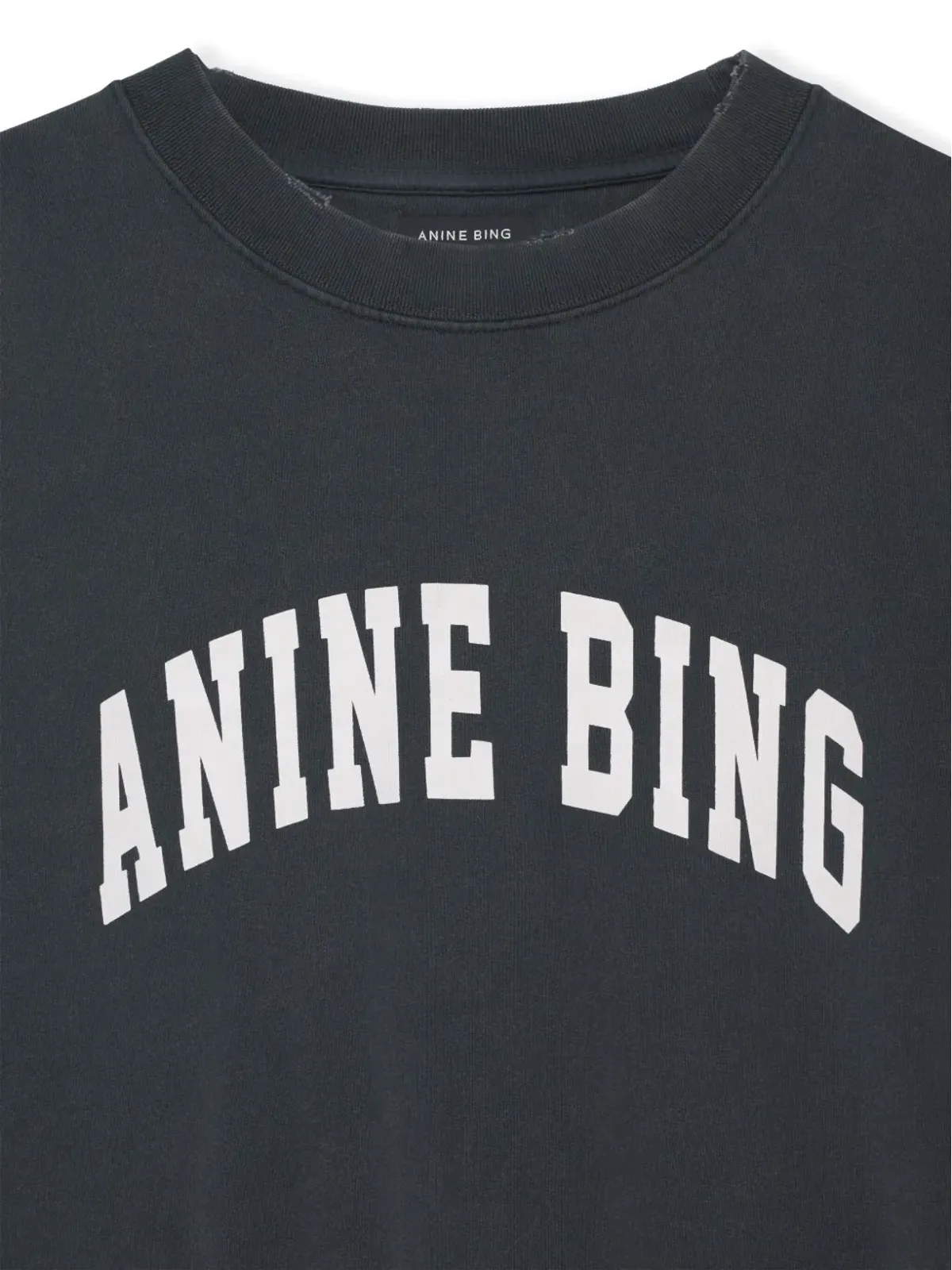 ANINE BING タイラー オーガニックコットン スウェットシャツ ブラック - 画像4