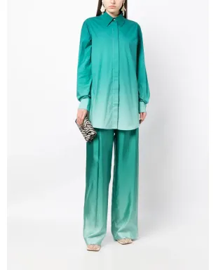 Oscar de la Renta ombré風シャツジャケット グリーン - サムネイル2