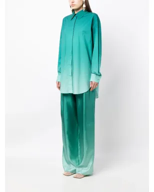 Oscar de la Renta ombré風シャツジャケット グリーン - サムネイル3