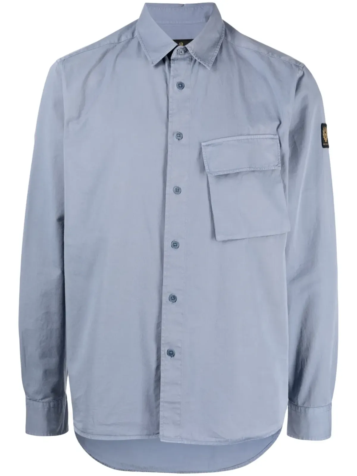 Belstaff ロゴパッチ付きボタンアップコットンシャツ - 画像1