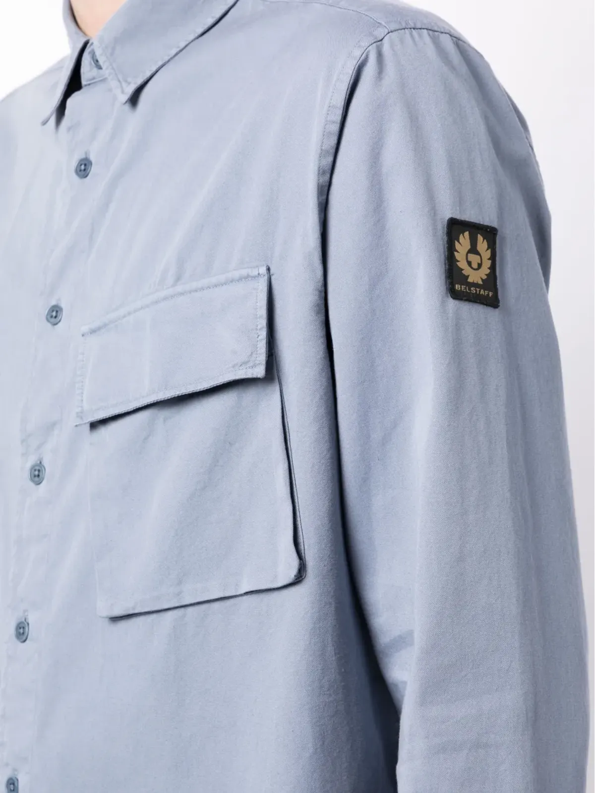Belstaff ロゴパッチ付きボタンアップコットンシャツ - 画像5