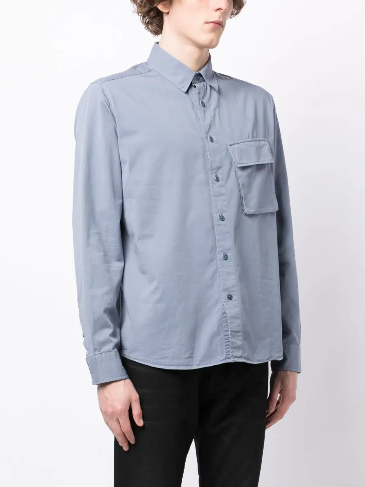 Belstaff ロゴパッチ付きボタンアップコットンシャツ - 画像3