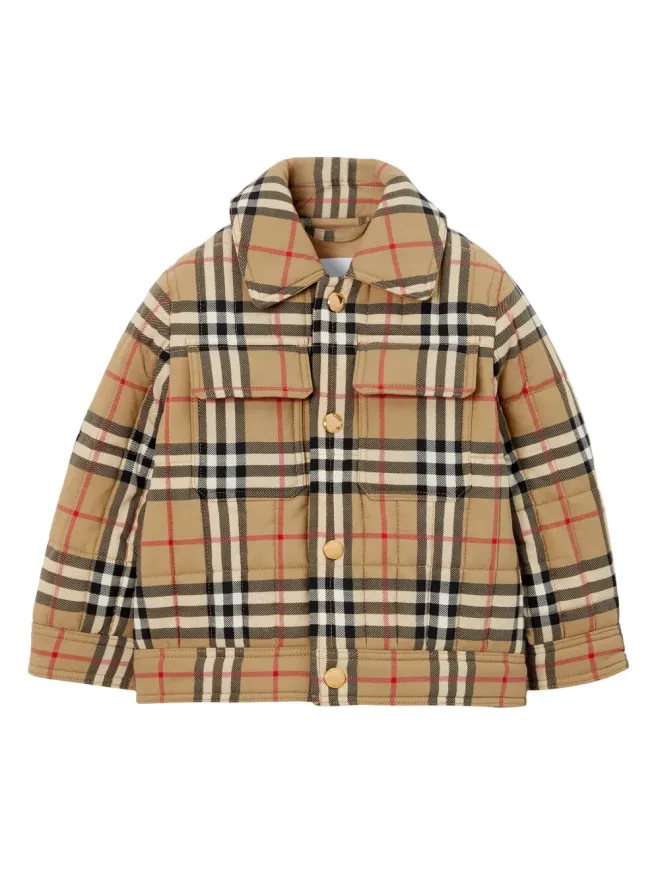 Burberry Kids Burberry Kids ヴィンテージチェック柄キルティングジャケットの商品画像