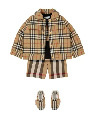Burberry Kids ヴィンテージチェック柄キルティングジャケット - サムネイル4