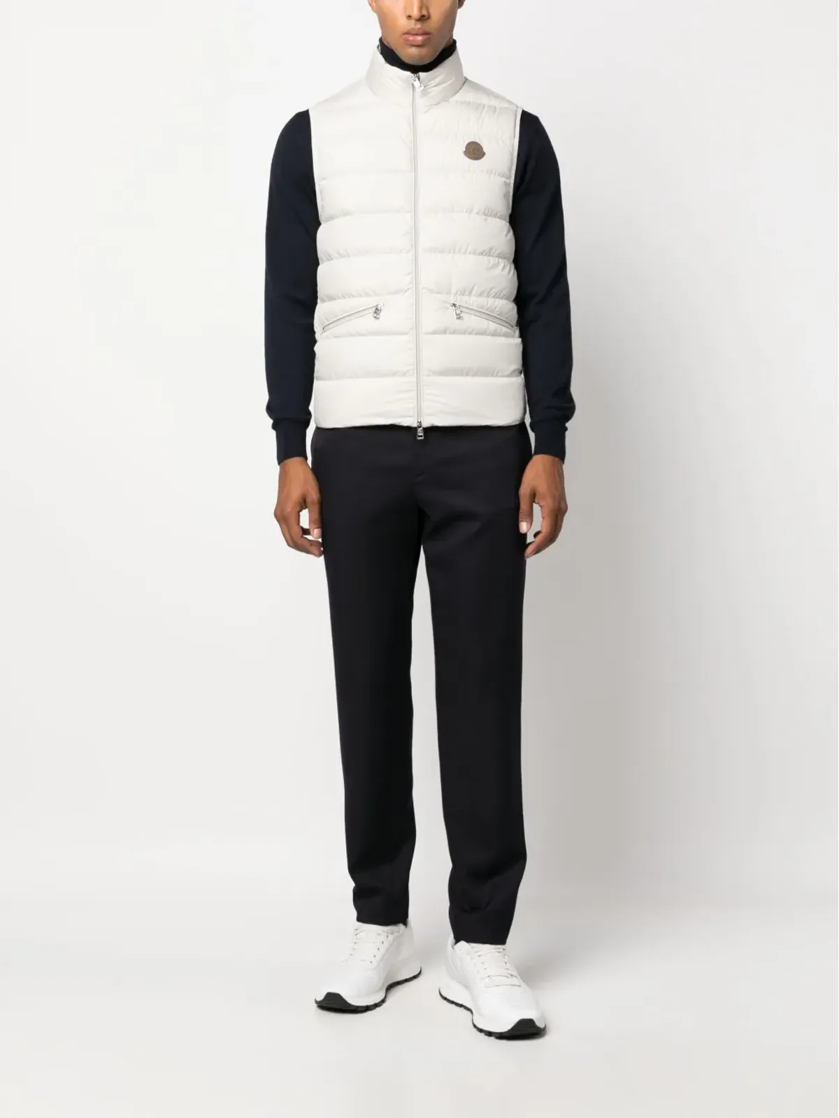 Moncler ストレートレッグ ヴァージンウール トラウザー ブルー - 画像2