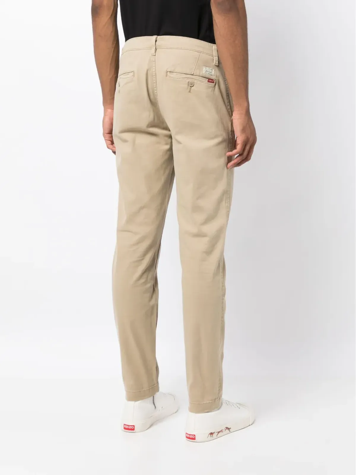 Levi's ロゴパッチ チノパンツ ブラウン - 画像4