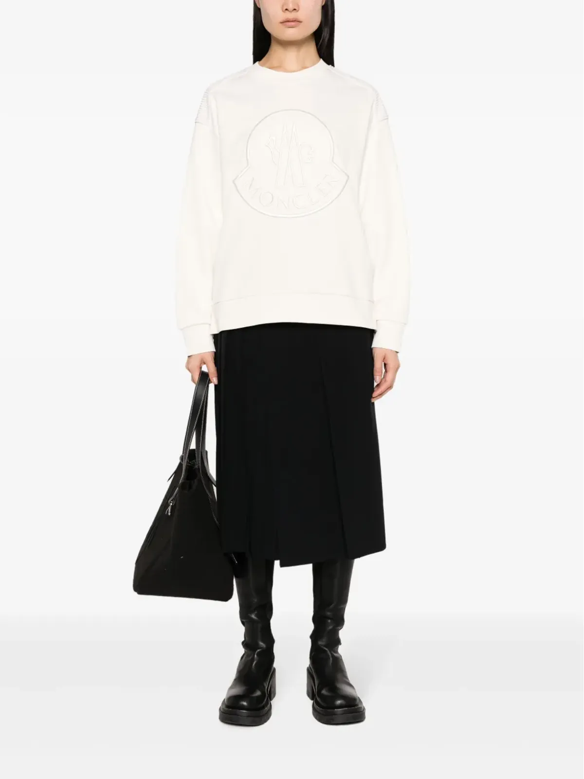 Moncler ロゴパッチ コットン スウェット - 画像2