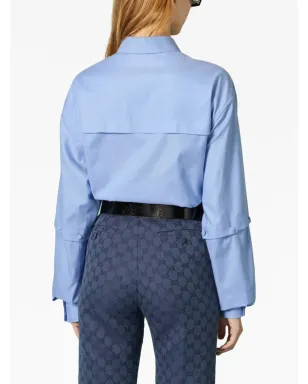 Gucci ロゴパッチ付き取り外し可能袖シャツ - サムネイル4