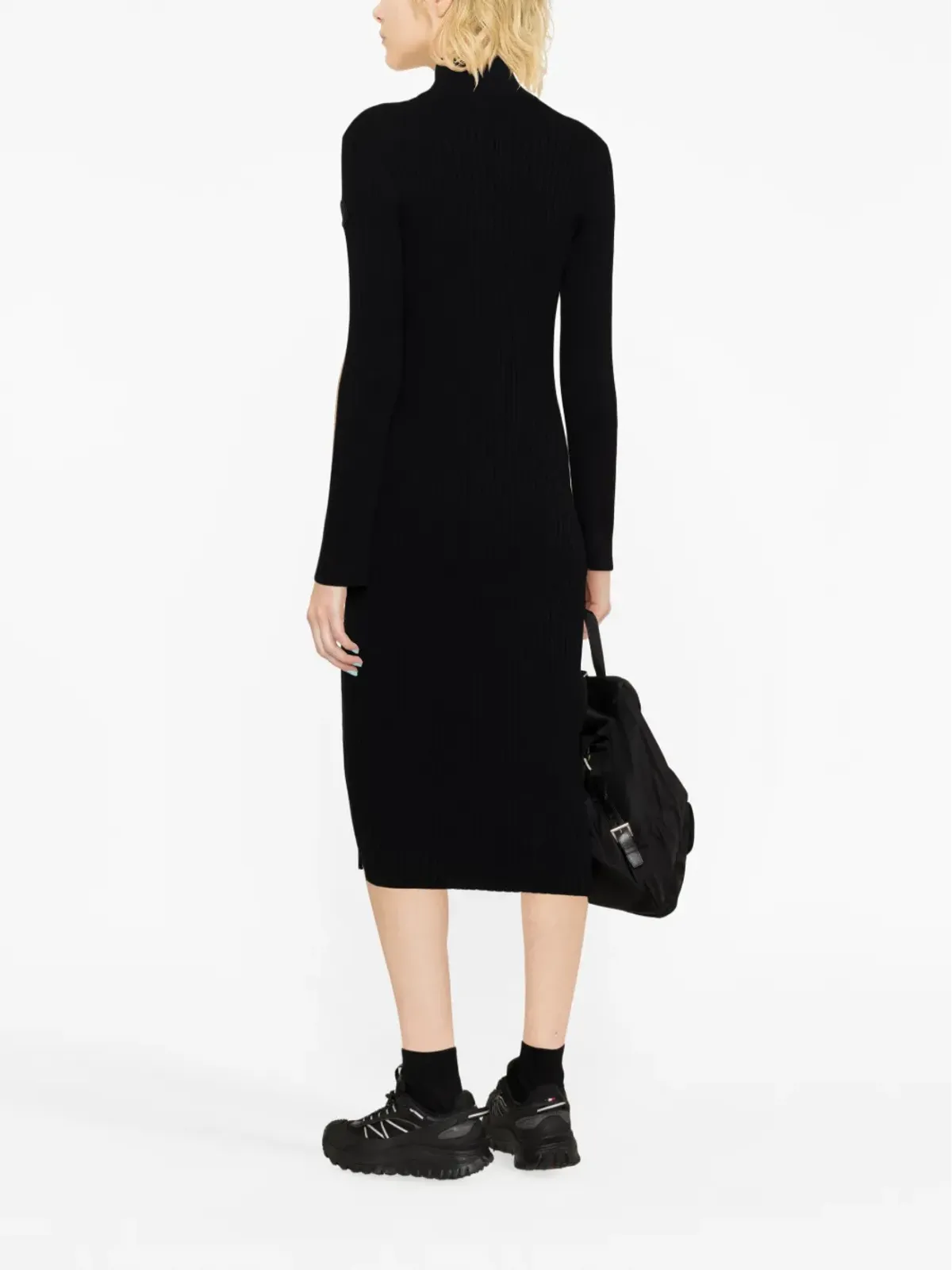Moncler ジップアップ クレープ ミディドレス - 画像3