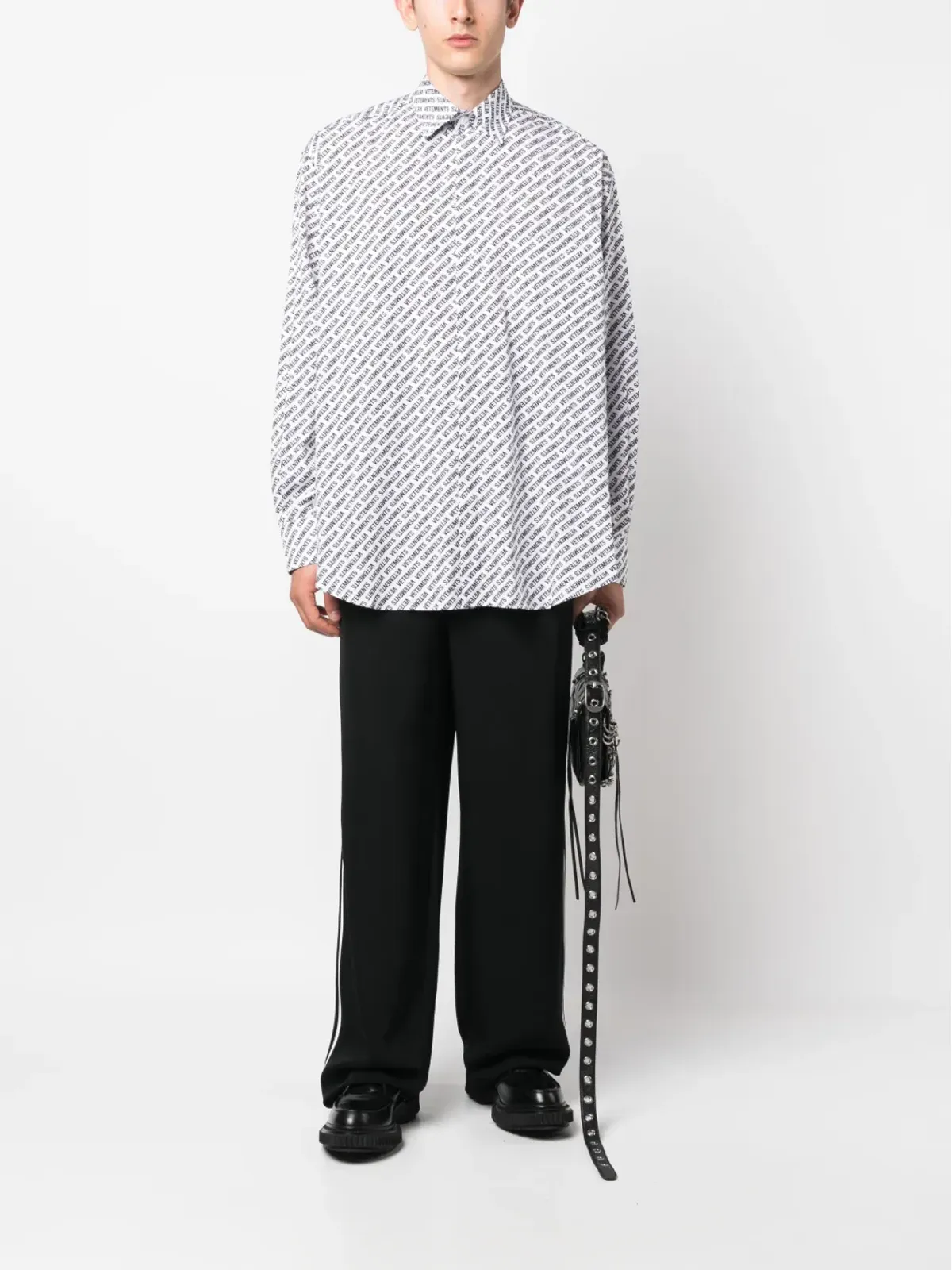 VETEMENTS ロゴプリント コットンシャツ - ホワイト - 画像2