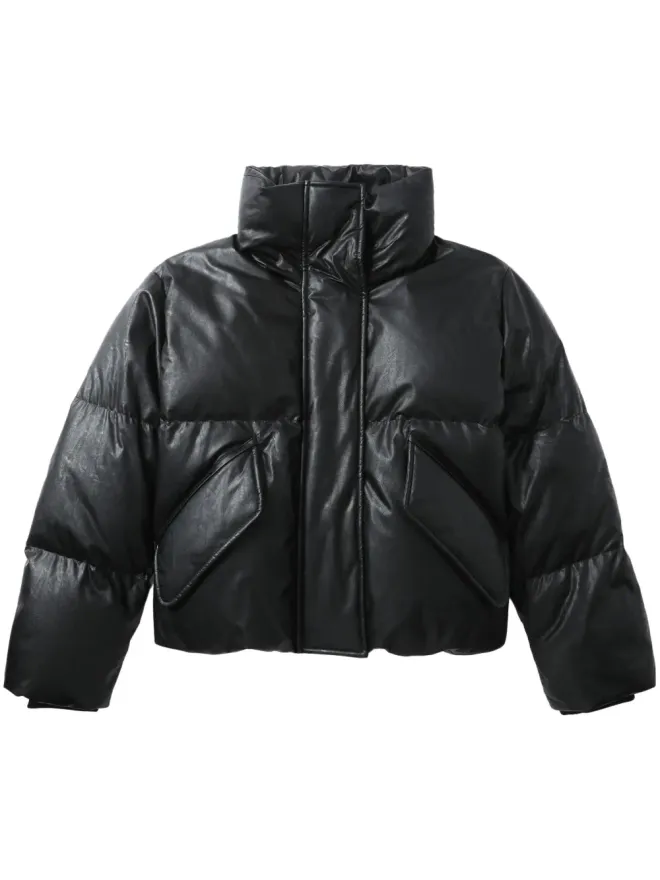 MM6 Maison Margiela MM6 Maison Margiela numbers-motif padded jacket - Blackの商品画像