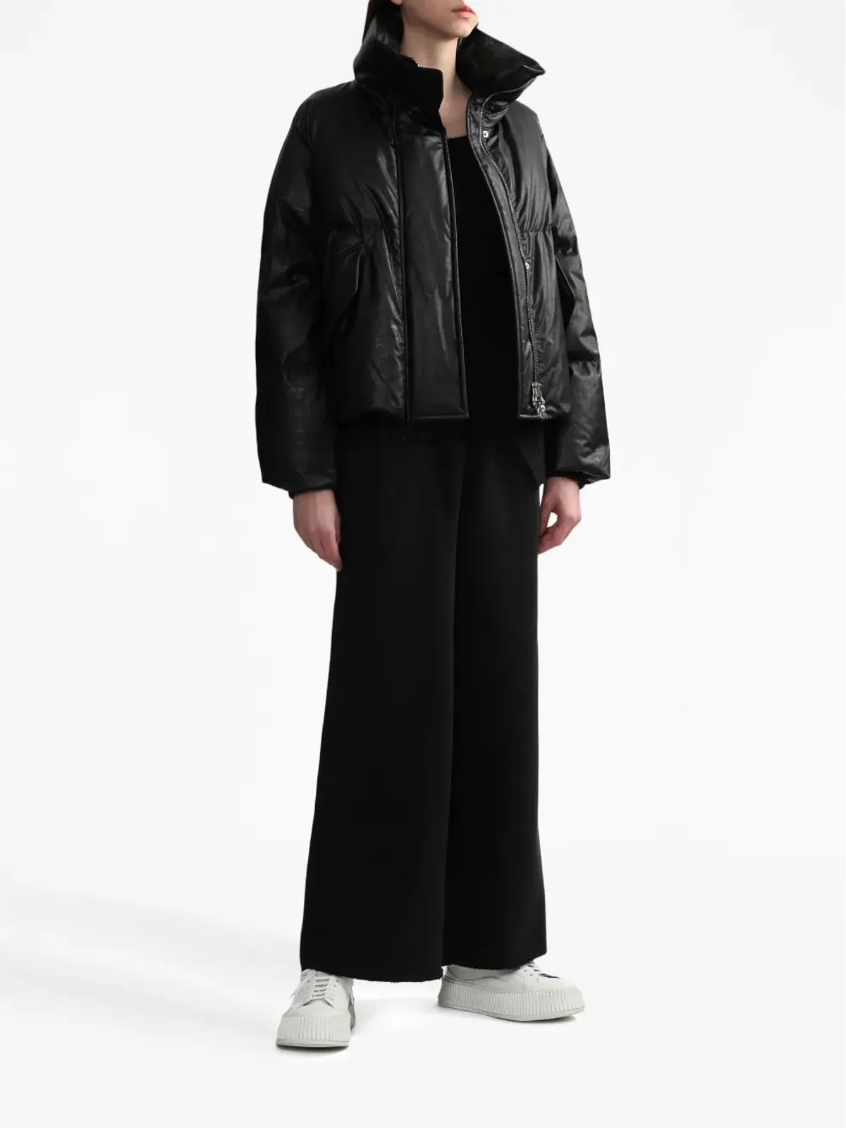 MM6 Maison Margiela numbers-motif padded jacket - Black - 画像2