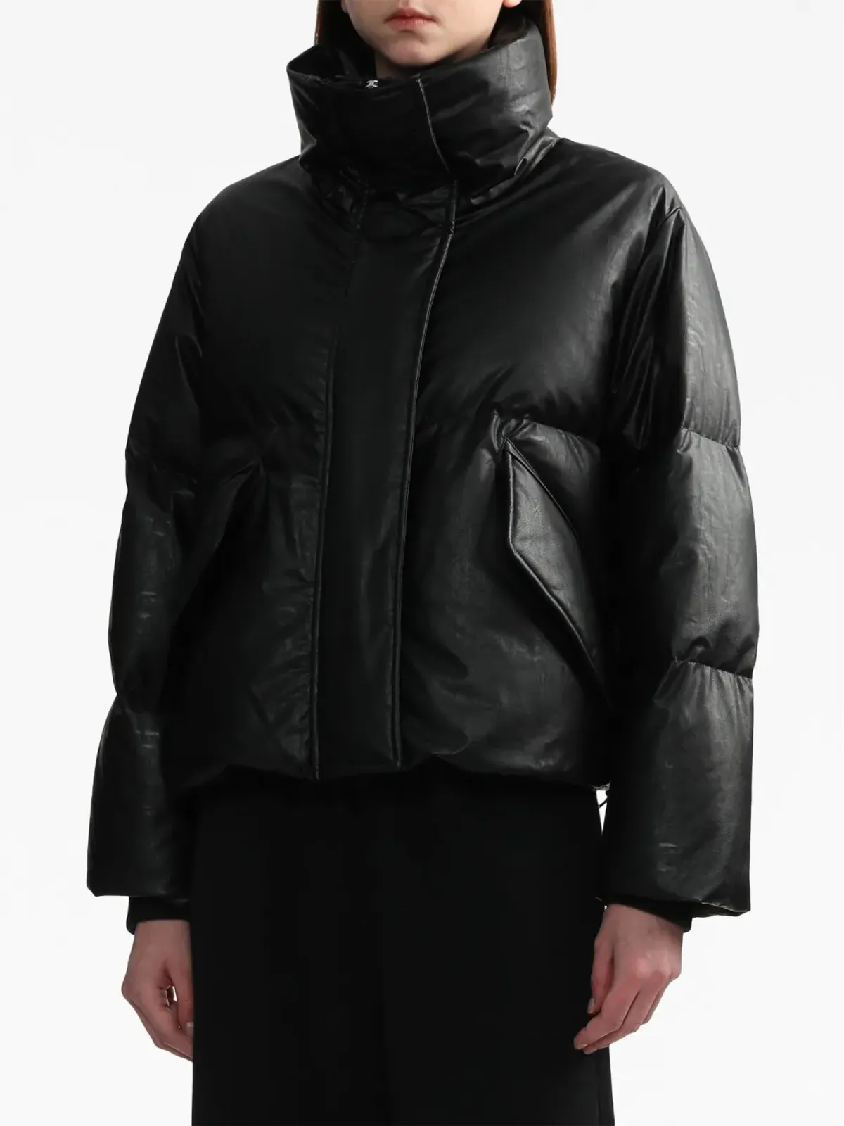 MM6 Maison Margiela numbers-motif padded jacket - Black - 画像3