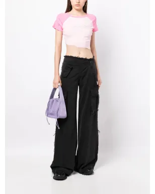 Ground Zero ロゴアップリケ 切りっぱなしTシャツ - Pink - サムネイル2