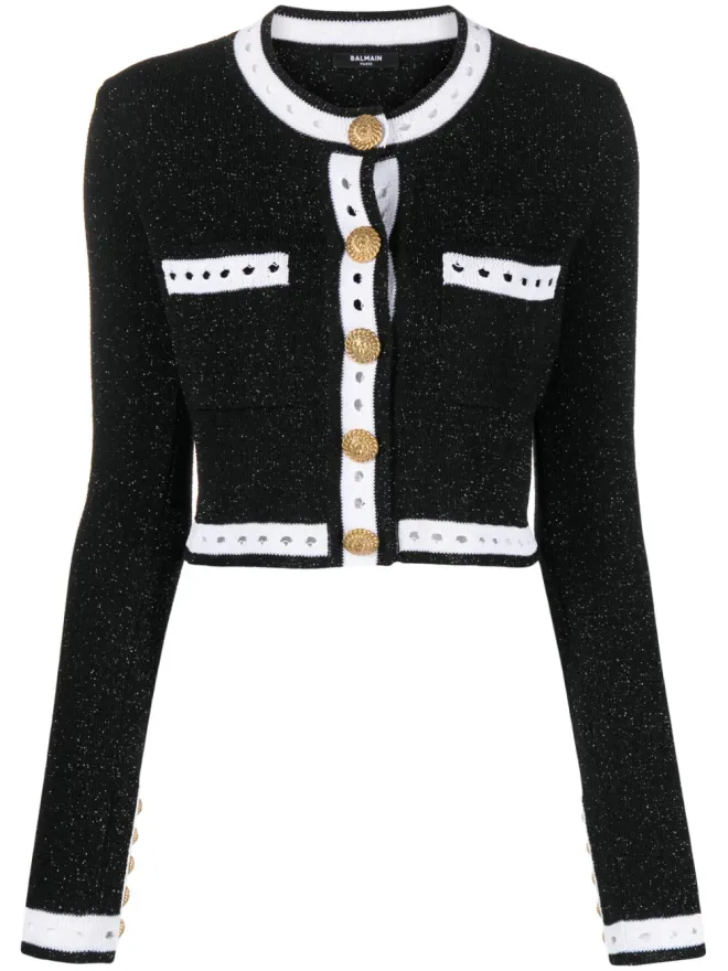 BALMAIN Balmain ロングスリーブ ボタン留め カーディガン - ブラックの商品画像