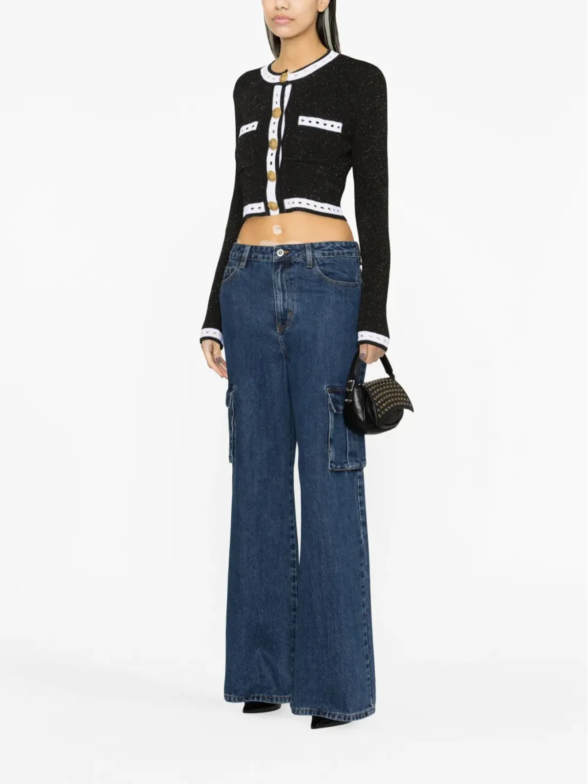 Balmain ロングスリーブ ボタン留め カーディガン - ブラック - 画像2
