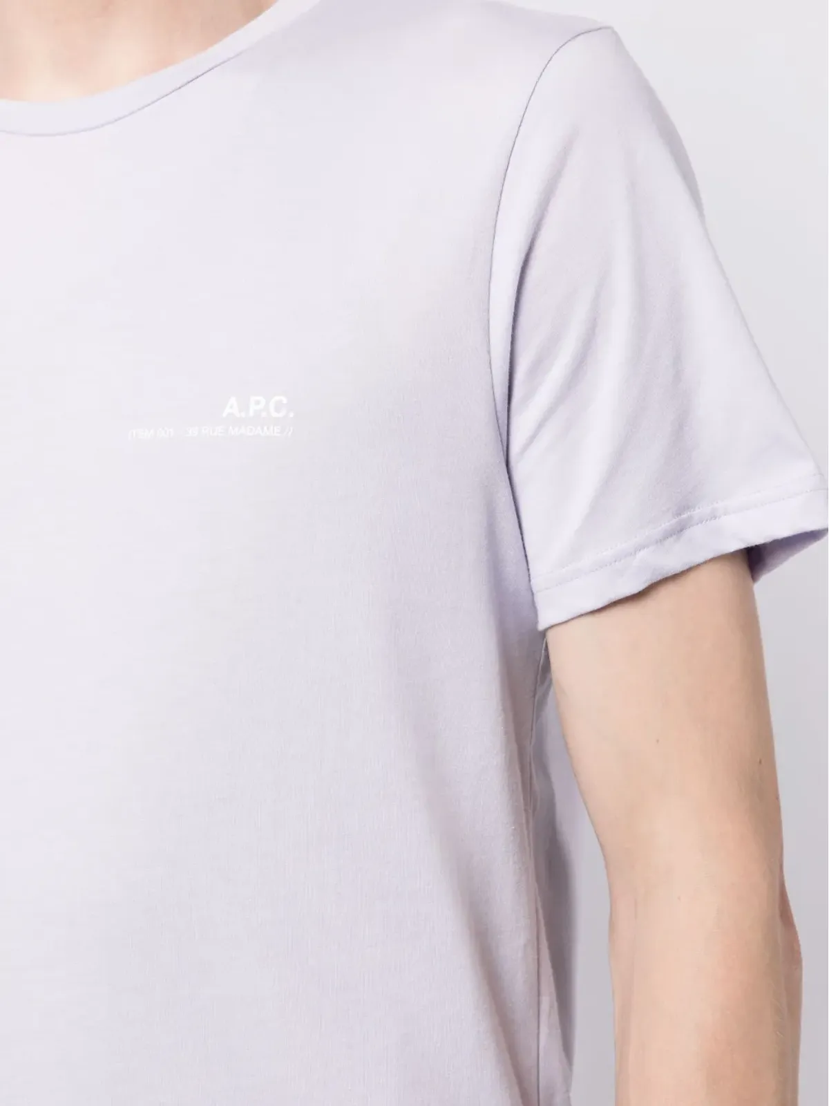 A.P.C. ロゴプリント クルーネック コットン Tシャツ - 画像5