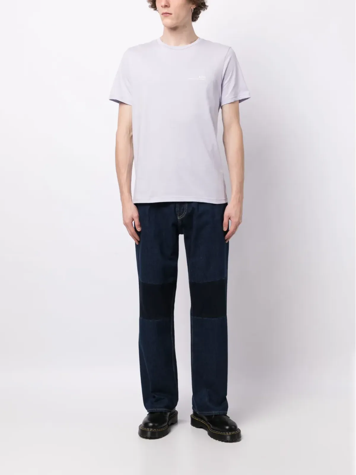 A.P.C. ロゴプリント クルーネック コットン Tシャツ - 画像2